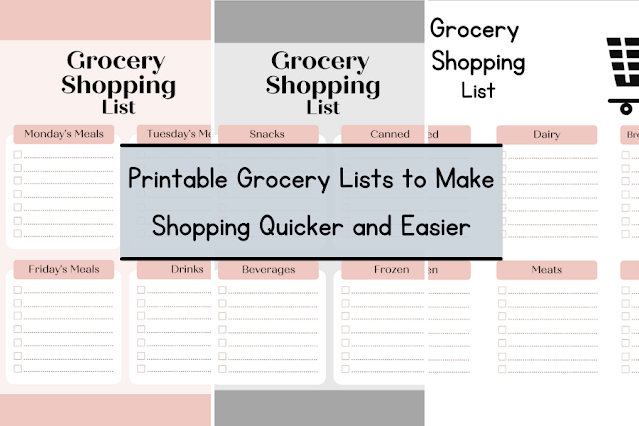 Printable Grocery Lists to Make Shopping Quicker and Easier
